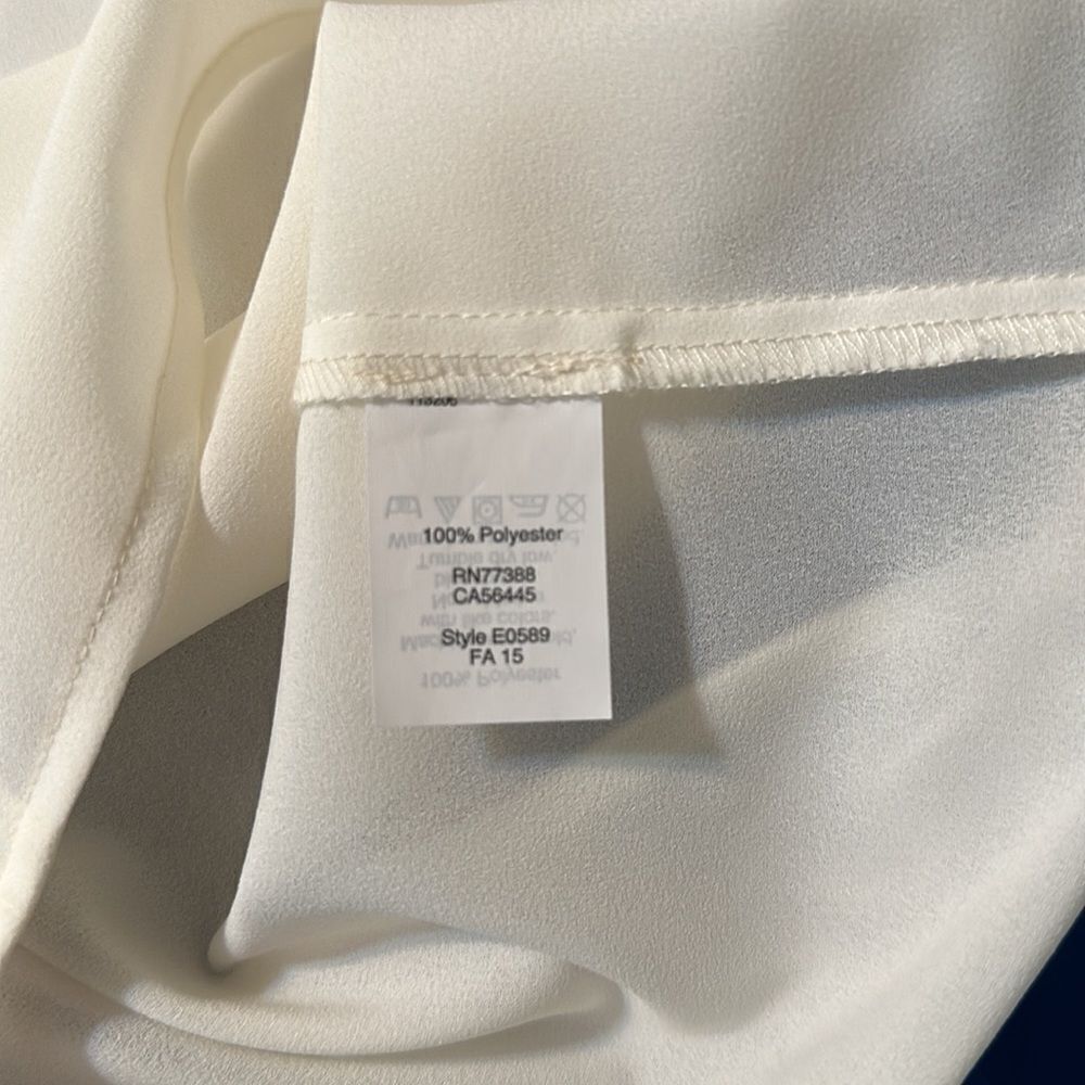 J. Crew 4 Ivory Scoop Neck Sheer Sleeveless Blouse Shell - Picture 10 of 12